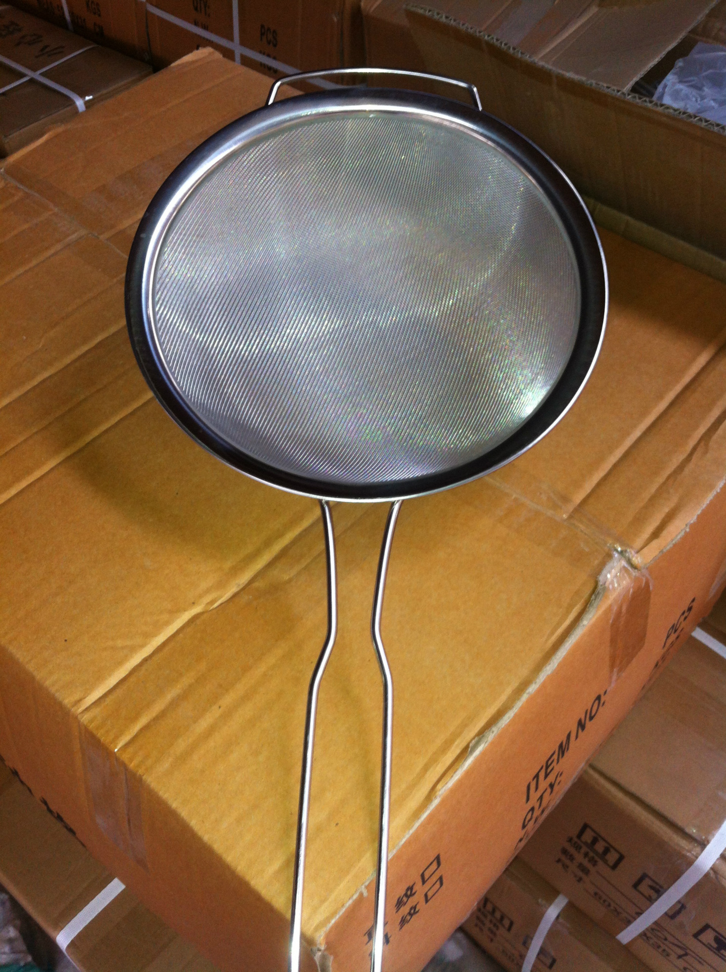 厂家直销不锈钢12寸宽边油捞 特厚油格 高档款