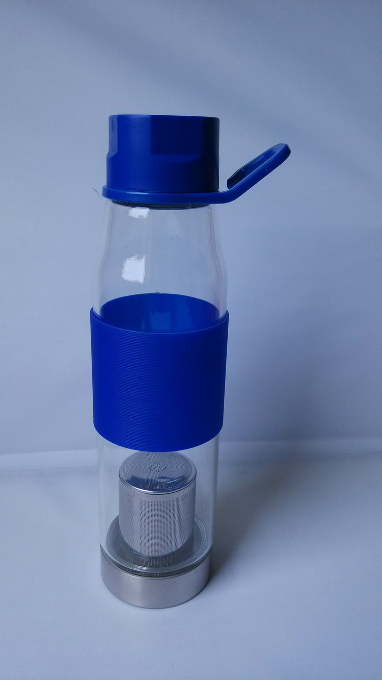 热销供应 550毫升带硅胶玻璃运动瓶 玻