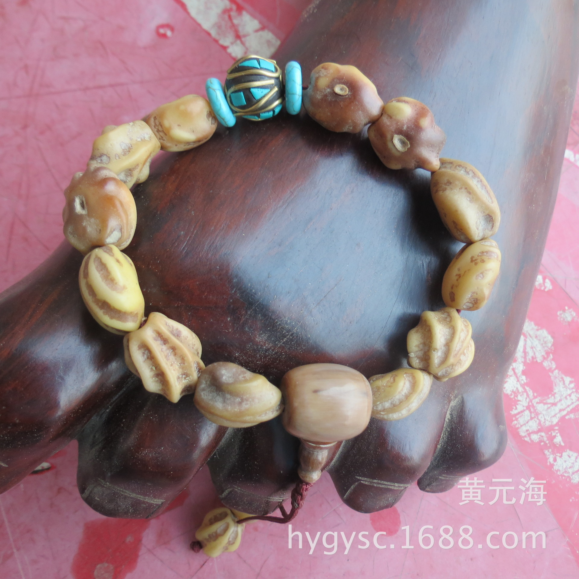 天然佛手菩提 龙骨菩提手串 藏饰佛珠 创意手链一件代发