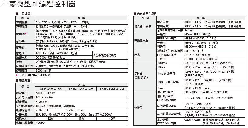 是否进口 否 加工定制 是 品牌 mitsubi/三菱 型号 fx3ga-40mt, 40mr