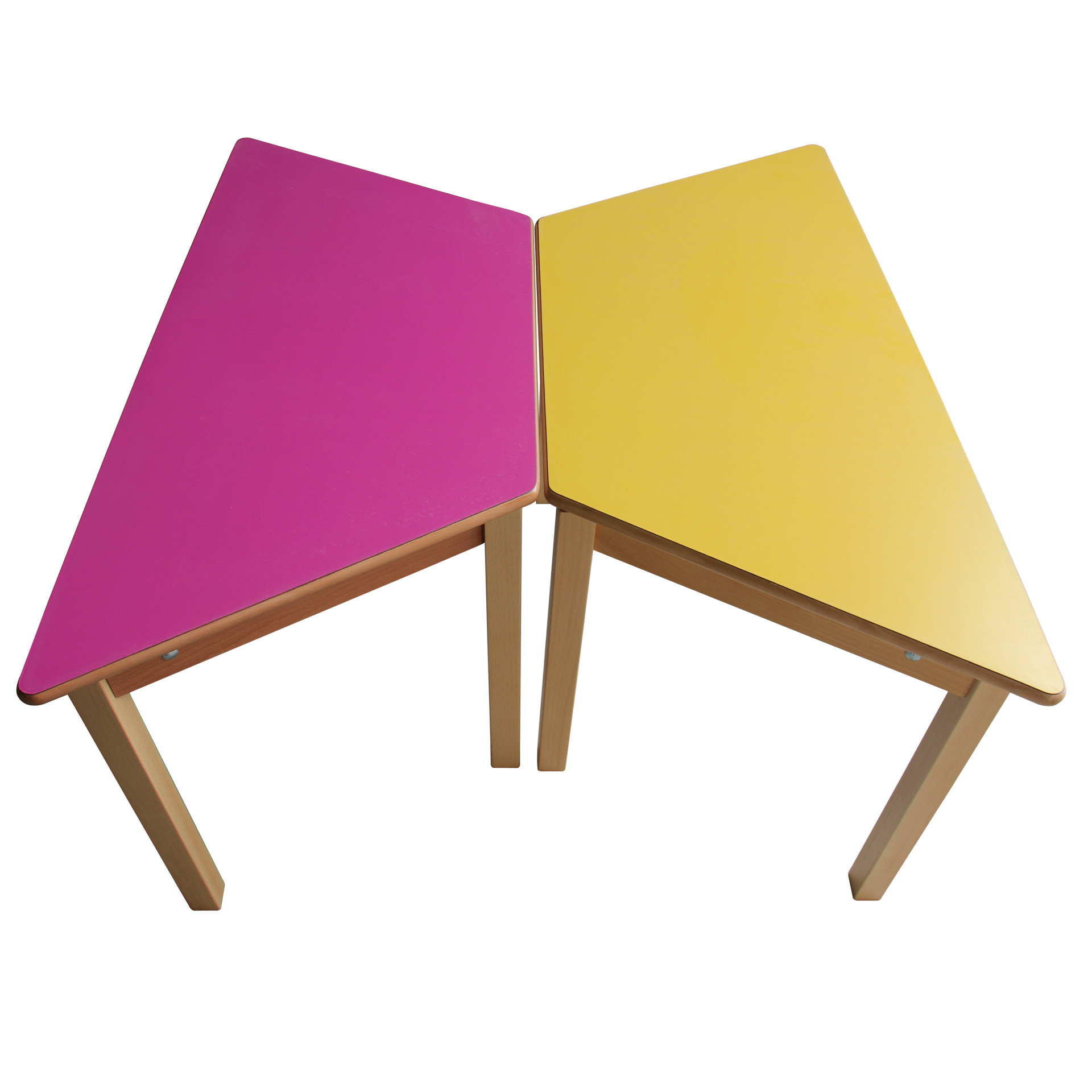 实木儿童学习桌椅/ 彩色儿童写字桌/环保多功能幼儿园梯形桌批发