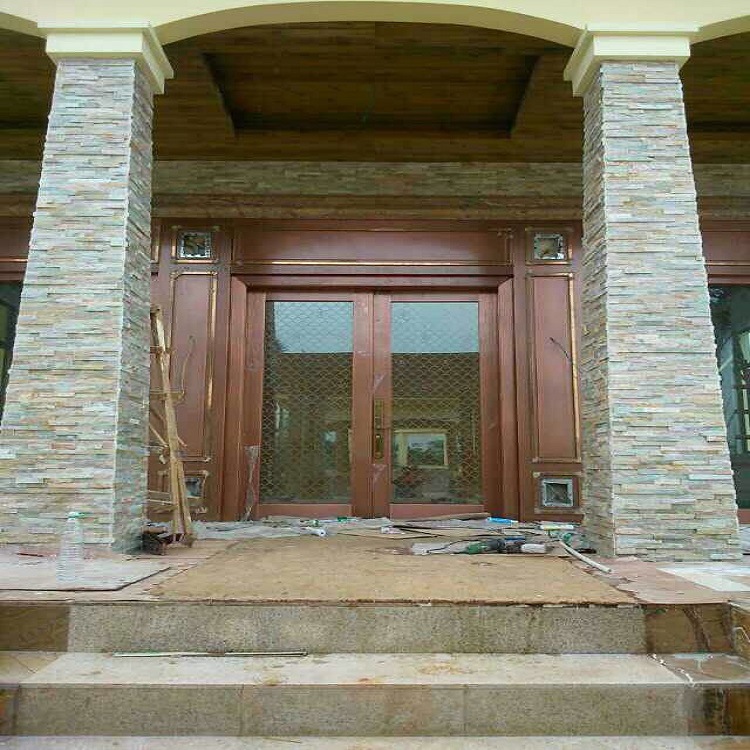 高档别墅不锈钢大门装饰 304拉丝红古铜