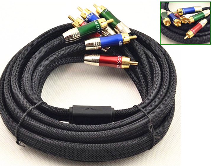3rca(rwy ) audio/video cable 音视频同轴线 莲花线