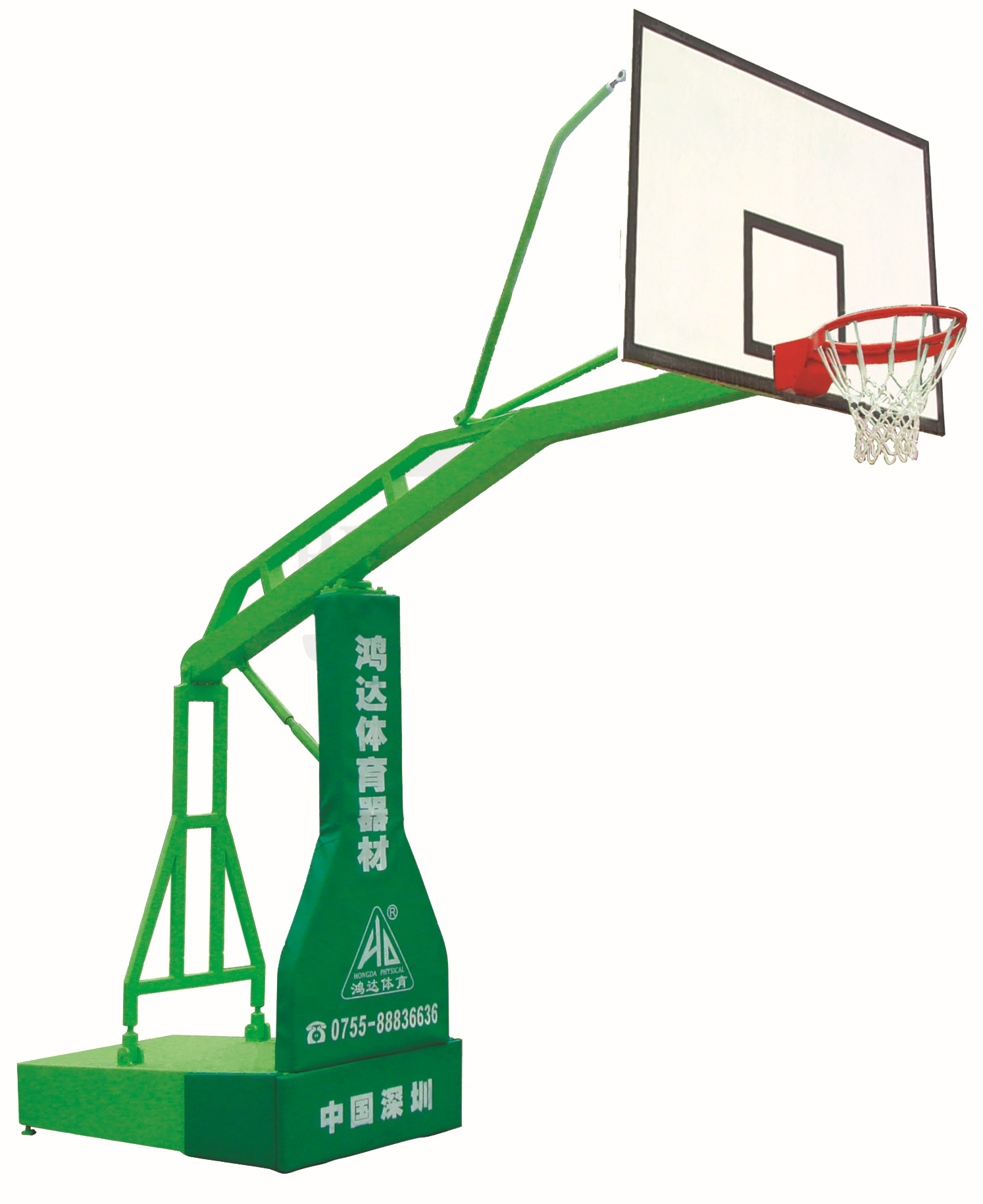 鸿达体育 篮球架移动式工程塑料板篮球架带轮可移动