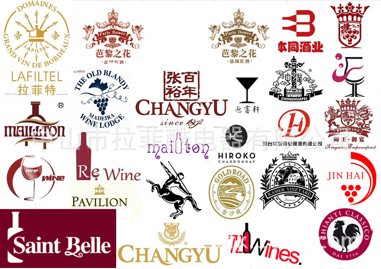 法国红酒商标图案大全图片