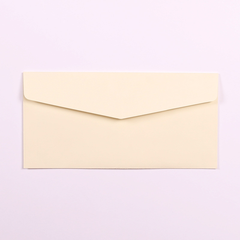 b13长款 朴素纯色信封 复古空白5号黑|白|黄色小信封明信片收纳信