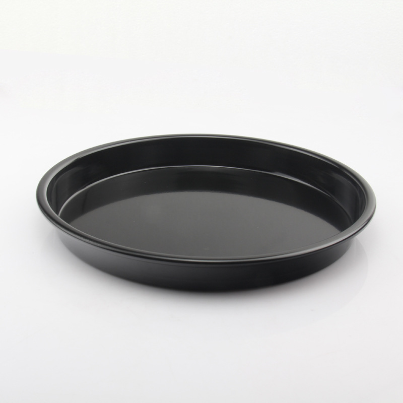 AMW Baking Mold 6~10-Inch Black Aluminum Alloy Non-Stick Pizza Plate Plate Deep Plates