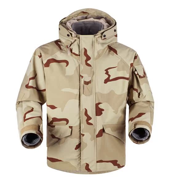 迷彩冲锋衣 新款 两件套可拆 带绒内-冲锋衣,裤