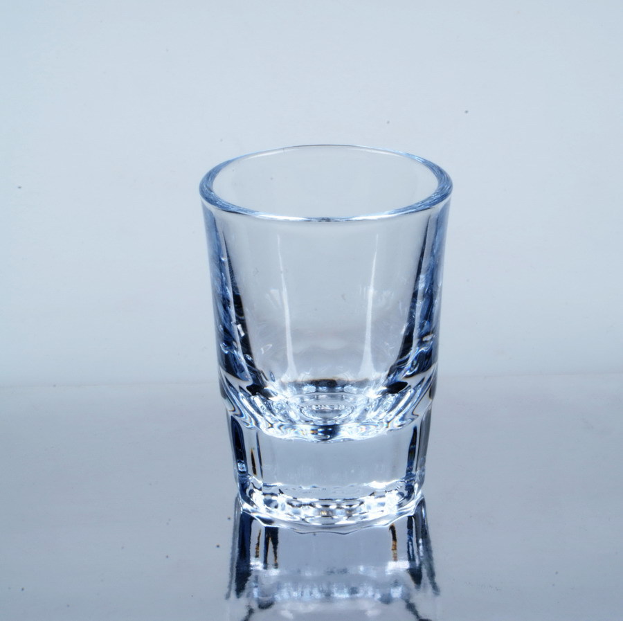 好品质厚底 玻璃小酒杯 精美 纯色贴花描金 印logo 一口杯