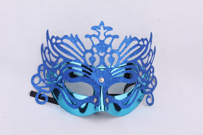 面具批发 化妆派对舞会面具 派对羽毛彩绘面具 金粉皇冠面具