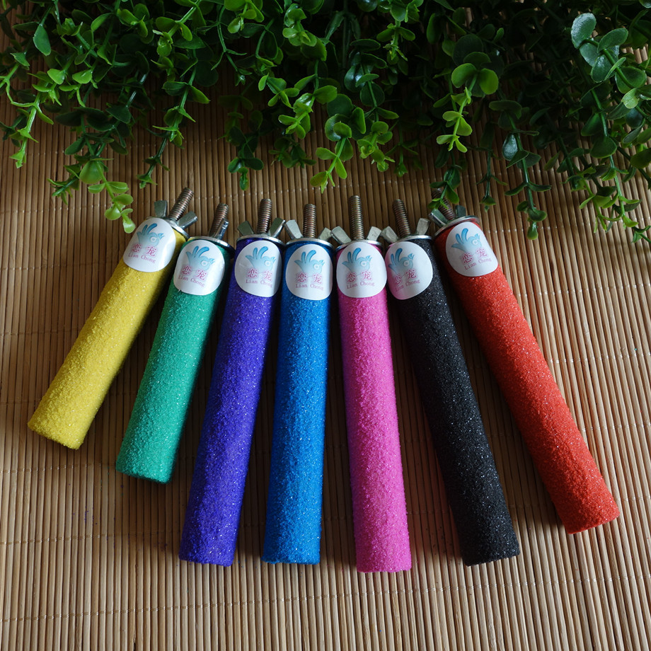 恋宠鹦鹉鸟类磨砂棒磨爪棒磨嘴棒站杠带包装