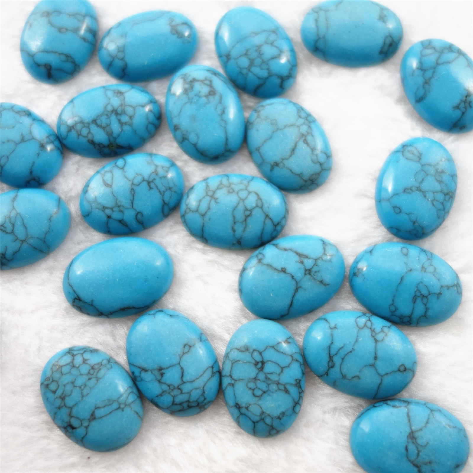 土耳其石头人造绿松石线纹松蛋形戒面蛋面diy饰品12x16