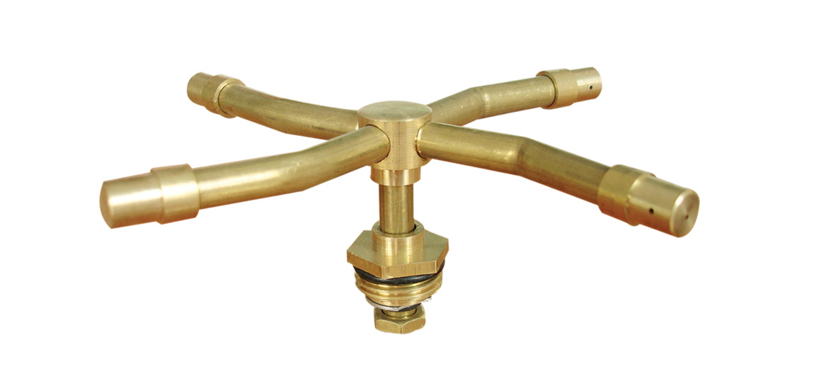 厂家直销黄铜三叉旋转喷头 镀铬三叉喷头 锌合金底座 lz6080