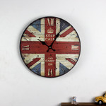 zakka杂货 怀旧英伦风格 实木彩绘挂钟 时尚家居 电子钟 淘宝热卖