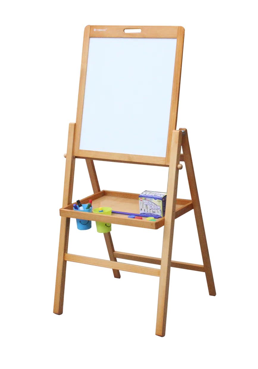 迈高儿童画架画板可升降益智红果果型mg54125原木色