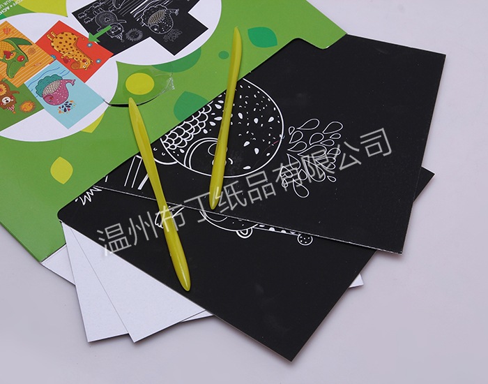 专业厂商供货 250克白版卡通刮画 神奇刮画纸 幼儿园刮画15*22