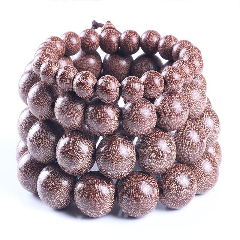 天然美洲椴木菩提木单圈佛珠手串沉香木质工艺品男士念珠手链