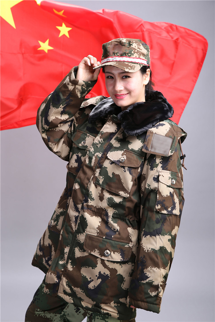07消防迷彩大衣数码荒漠大衣保暖冬作训棉