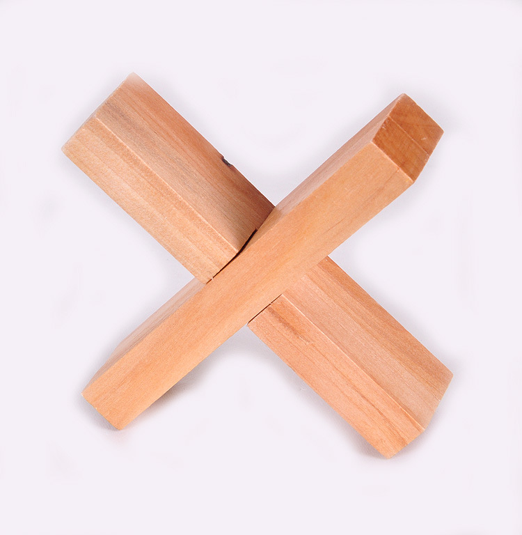 成人古典智力玩具木制益智玩具孔明锁鲁班锁类十字架十字旋转