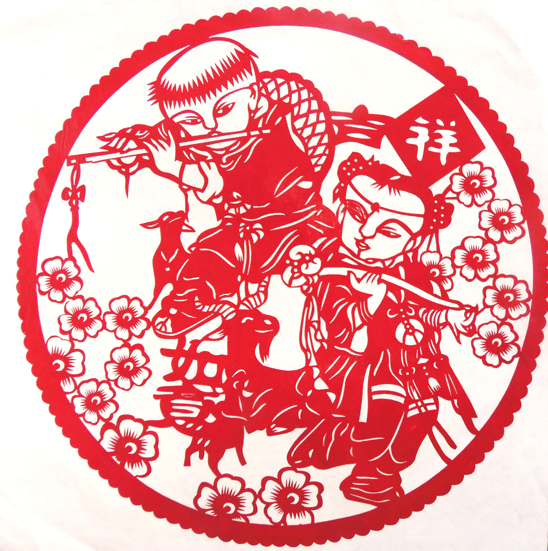 厂家供货 中国特色礼品 装饰品 工艺品 吉祥娃娃手工剪纸