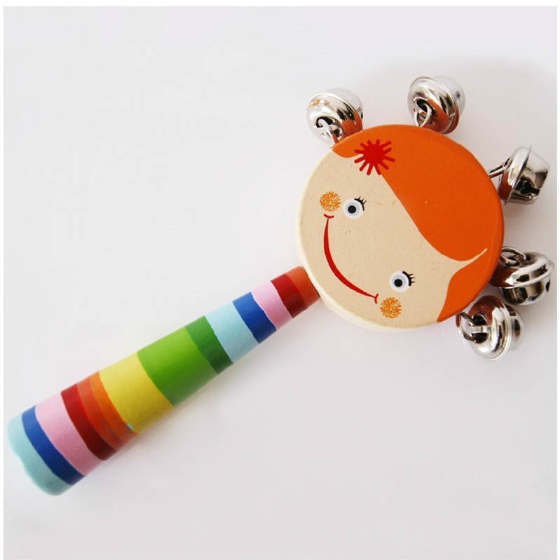 儿童宝宝益智木制玩具 木质手摇铃奥尔夫乐器 婴幼儿早教音乐认知