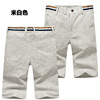 一件代发 夏季英伦直筒亚麻裤男士短裤男式休闲裤 品牌男装清仓