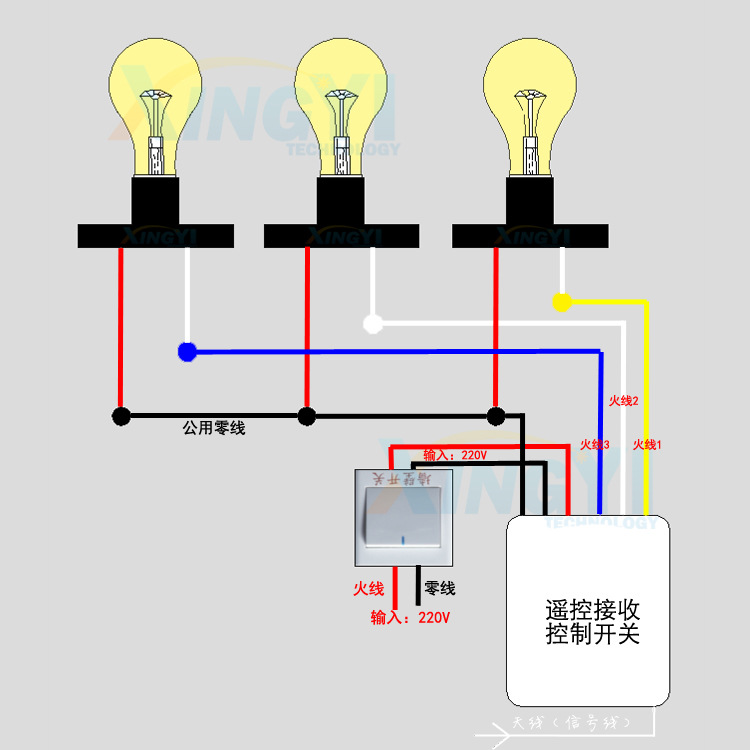 1000米无线遥控开关 220v_接线图分享