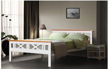 厂家批发促销 1米2实木床 家具弗兰克单人双人床 松木床