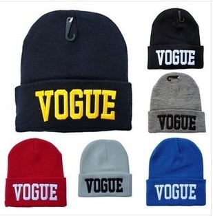 外贸潮帽 翻檐帽 VOGUE针织毛线帽 街头潮帽 VOGUE Beanie 冷帽