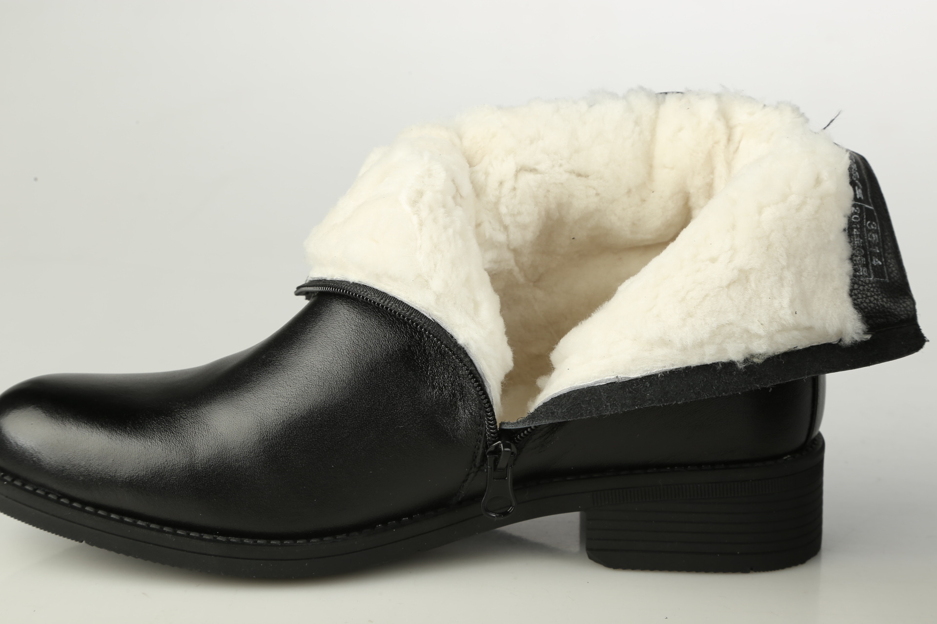 金猴07a校尉常服绒皮鞋男士高帮冬季纯羊