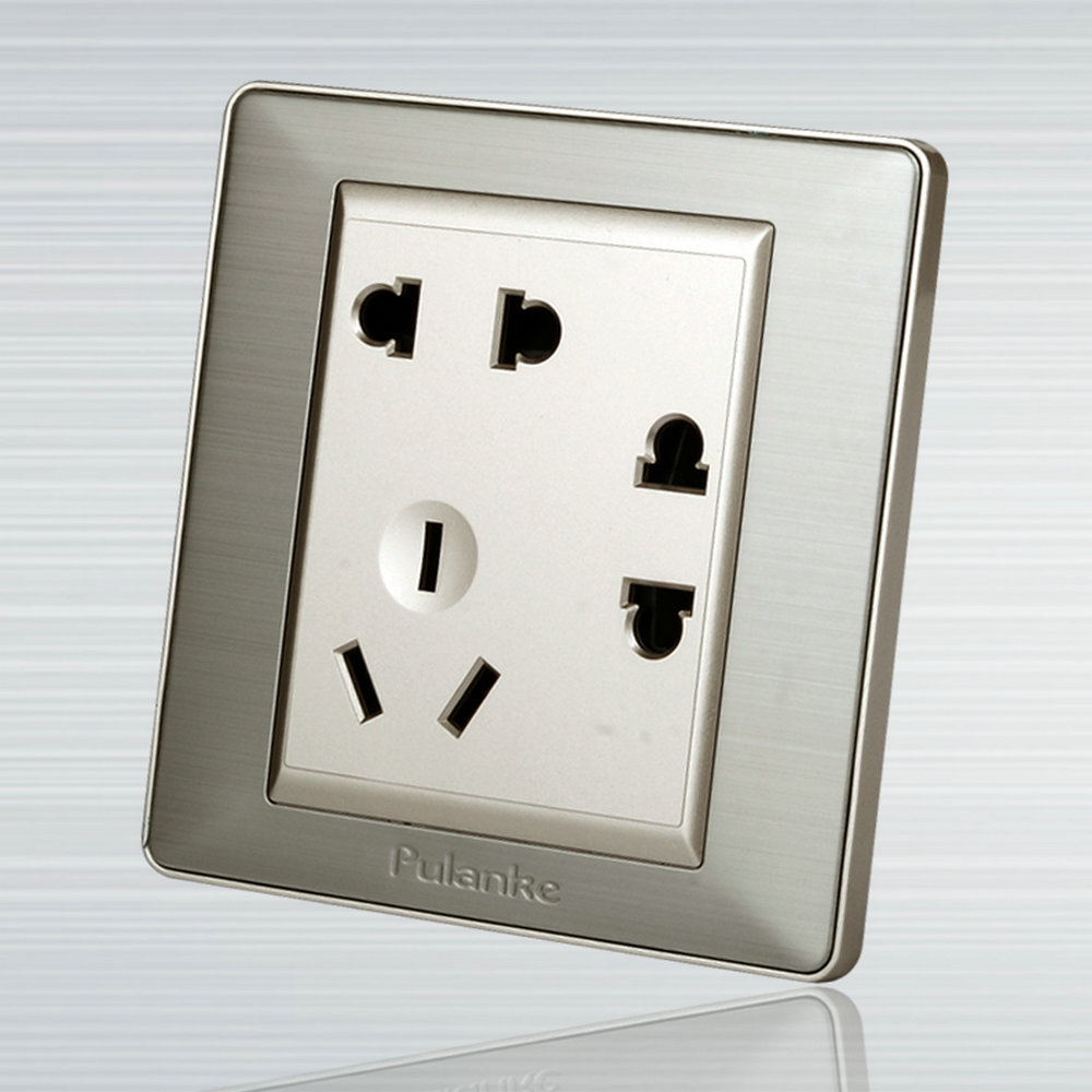 七孔插座 k6系列不锈钢墙壁插座  铜接线柱 保用20年 诚招经销商