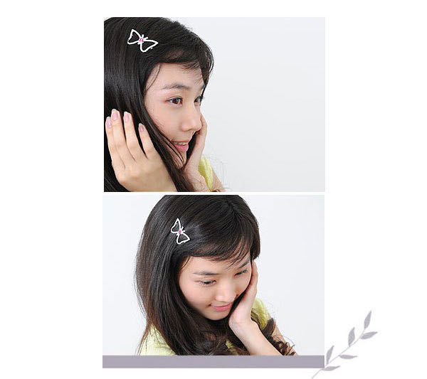 韩版经典款青蛙夹 可爱闪钻音符发夹 水钻边夹 蝴蝶结 翅膀 造型