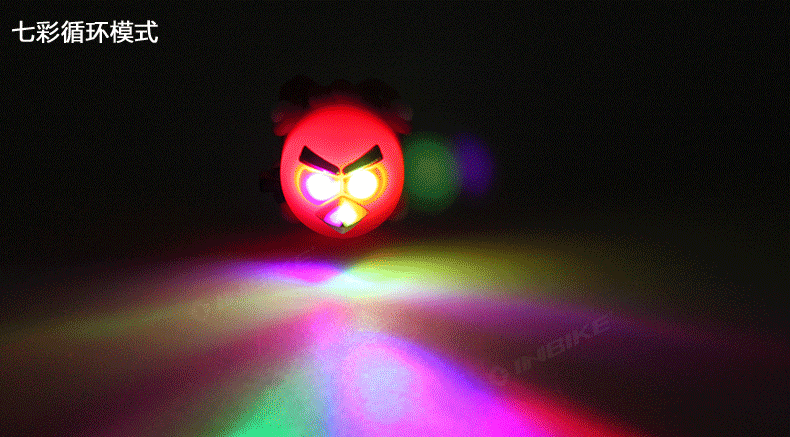 自行车灯青蛙灯山地车尾灯装饰灯单车配件 愤怒的小鸟  angry bird 2