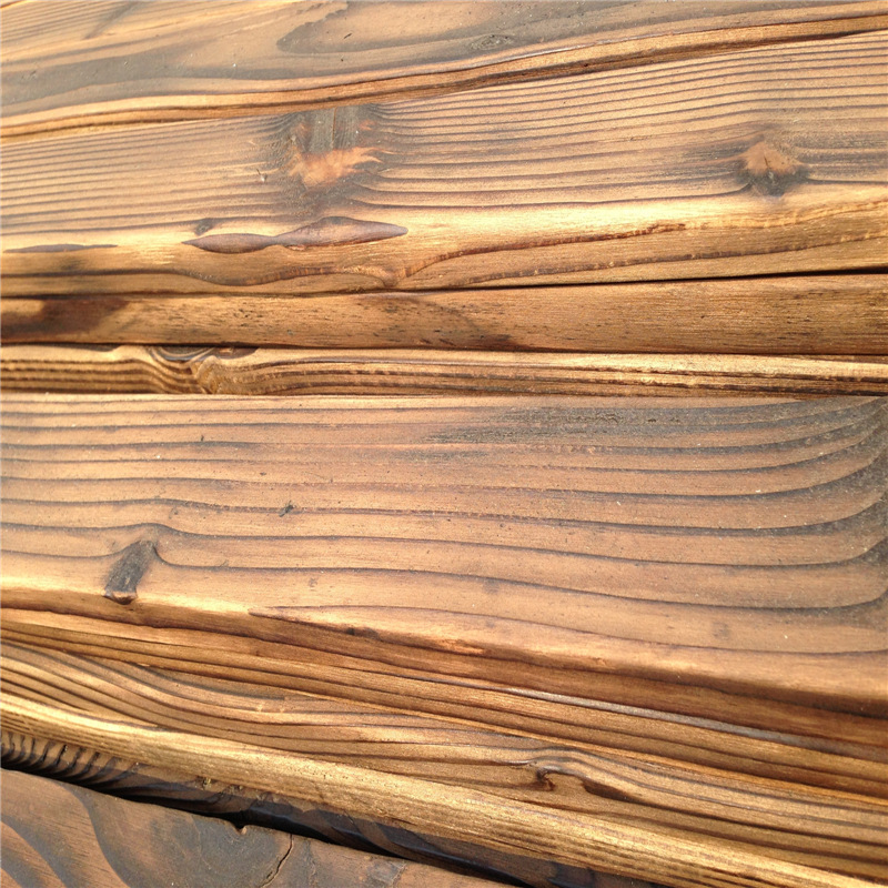 无甲醛食品级樟子松深度碳化木 公母槽桑拿板 无伤害