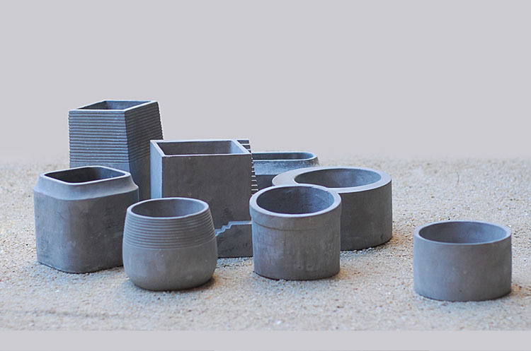 多肉花盆_水泥花盆批发 楼梯个性花盆 简约而