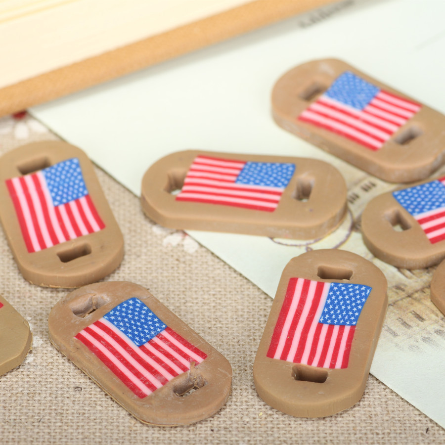 软陶配件美国国旗创意个性手工diy饰品手链挂件汽车挂饰吊坠材料