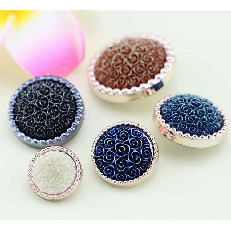 非金属电镀纽扣 扣子 塑料镶钻扣 女装 大衣扣/外套钮扣 现货批发