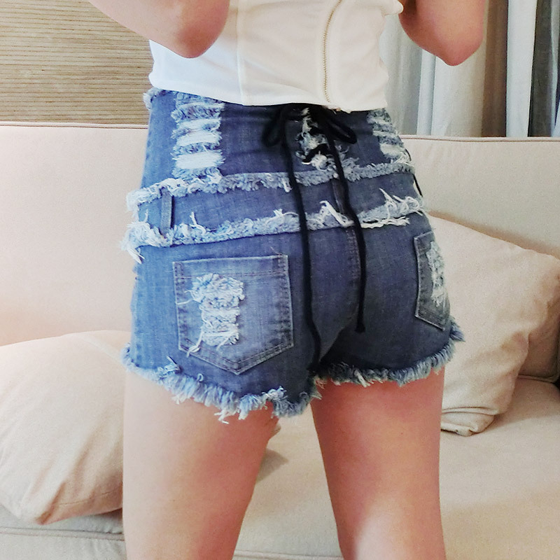 外贸牛仔裤批发 韩版夏季新款性感高腰显瘦