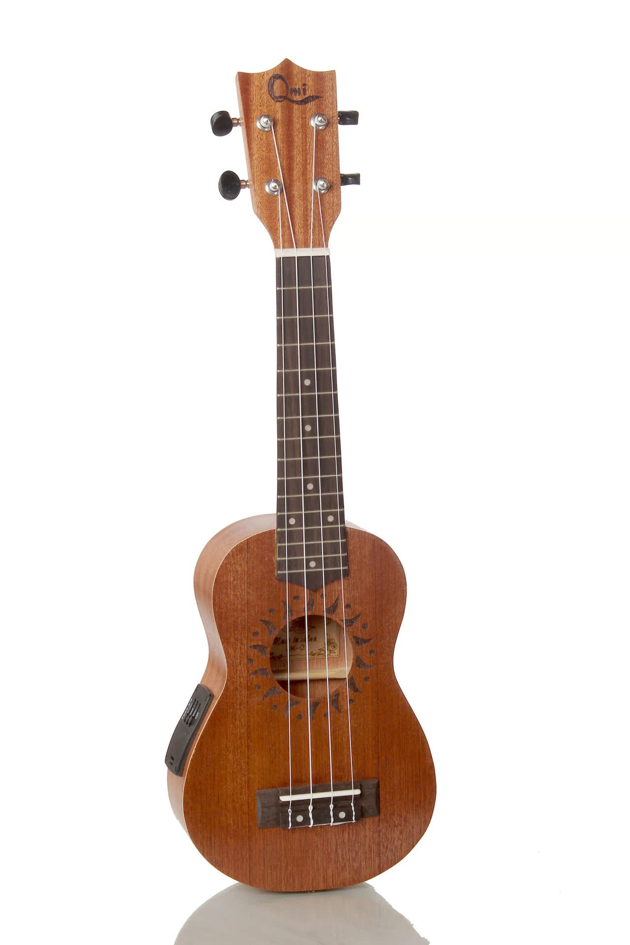 21寸沙比利电箱小吉他 尤克里里 ukulele 原木色吉他