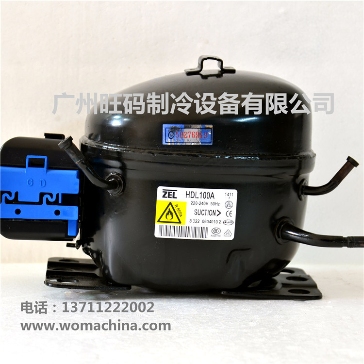 代理全新zel扎努西hdl100a制冷压缩机r600a环保制冷剂冰箱压缩机