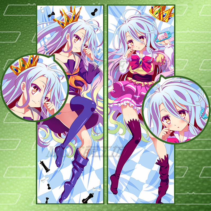 原创游戏人生白等身抱枕超人气日本动漫抱枕一件代发外贸货源