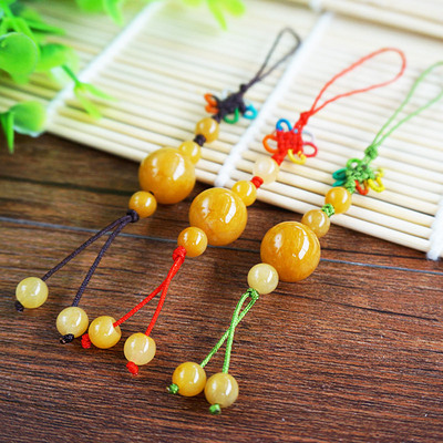 批发手机挂绳 黄玉手机挂件 diy手工编织挂绳 mp3/4挂绳短厂家