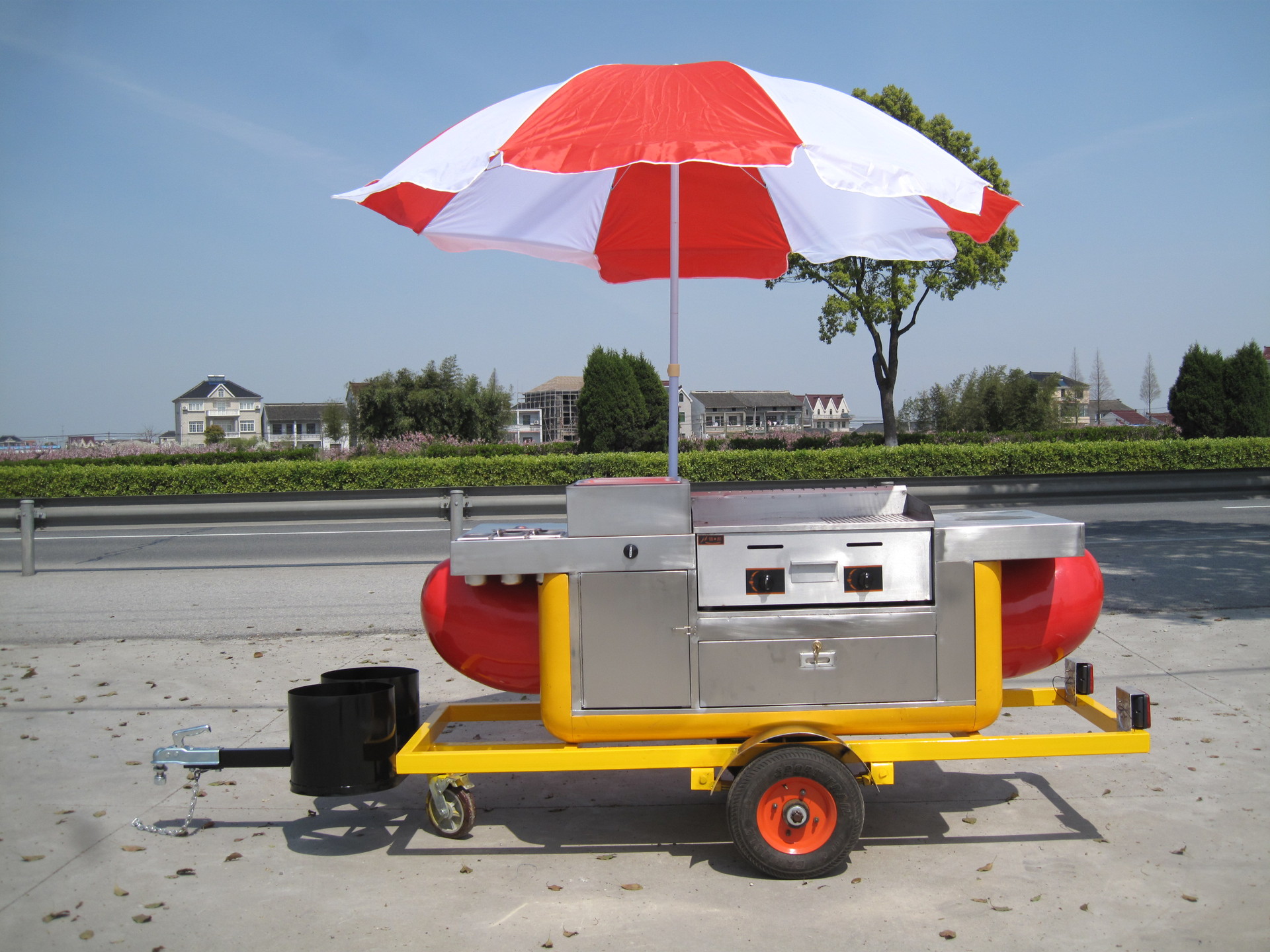 供应优质新品捷先多功能热狗车油炸车麻辣烫小吃车烧烤车