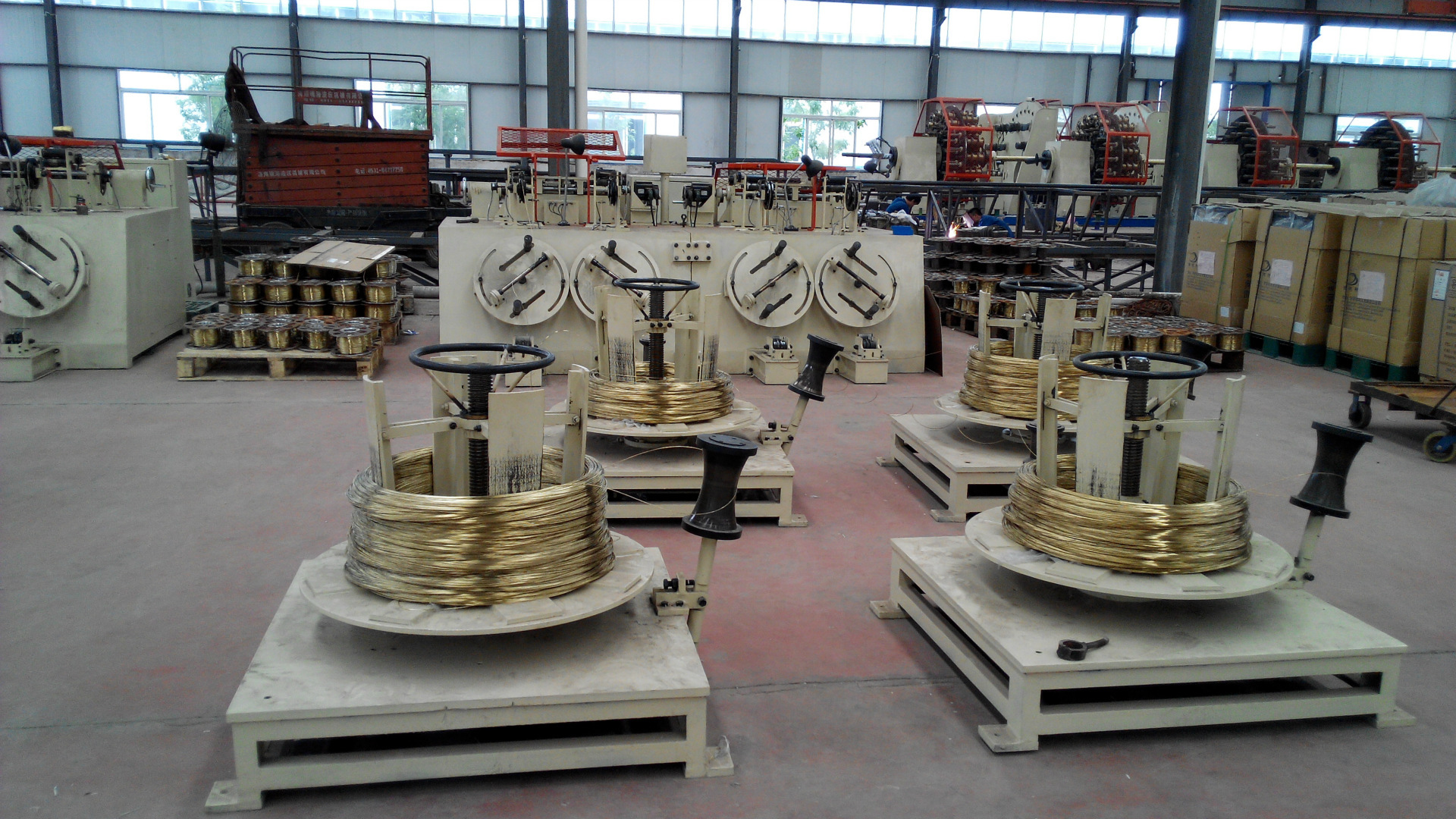 大口径钢丝,钢丝绳四盘缠绕机,预定型机