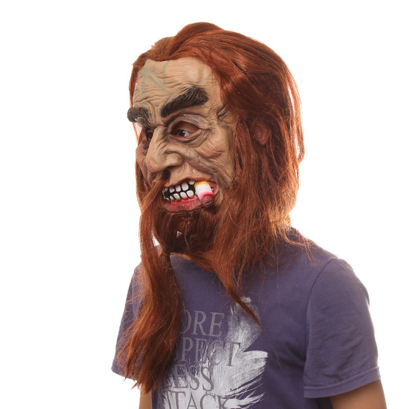 万圣节用品乳胶面具 酒吧恐怖吓人道具 烟鬼面具