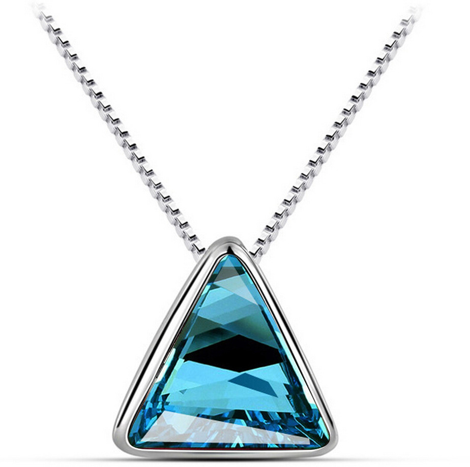 三角形吊坠奥地利水晶项链-屋顶上的秘密1341 项饰