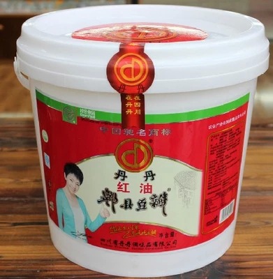 正宗丹丹红油郫县豆瓣酱10kg 超值桶装 餐厅专用辣椒豆瓣酱 批发
