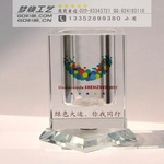 水晶笔筒厂家定制水晶办公工艺品 创意礼品定制