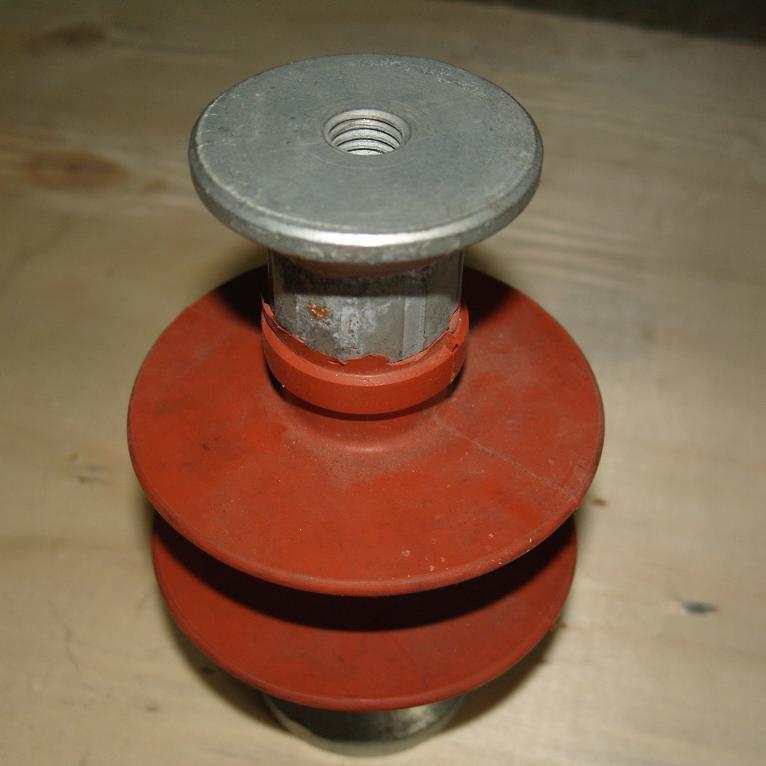 低压复合硅橡胶绝缘子m8m10115mm硅橡胶绝缘子配夹具