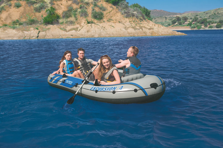 美国intex 68319/24/5加厚3人充气船橡皮艇皮划艇钓鱼船橡皮船